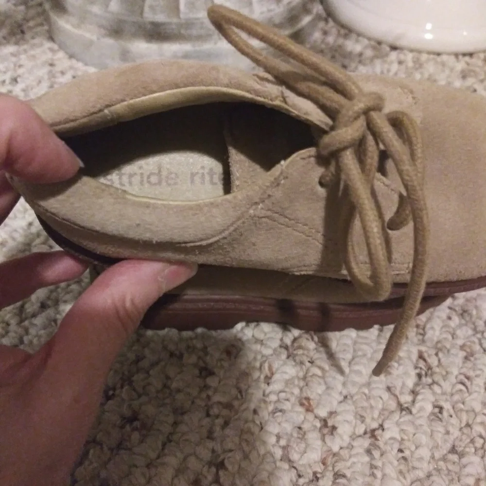 3/$18 Stride Rite James Tan Suede Boys Dress Shoe
